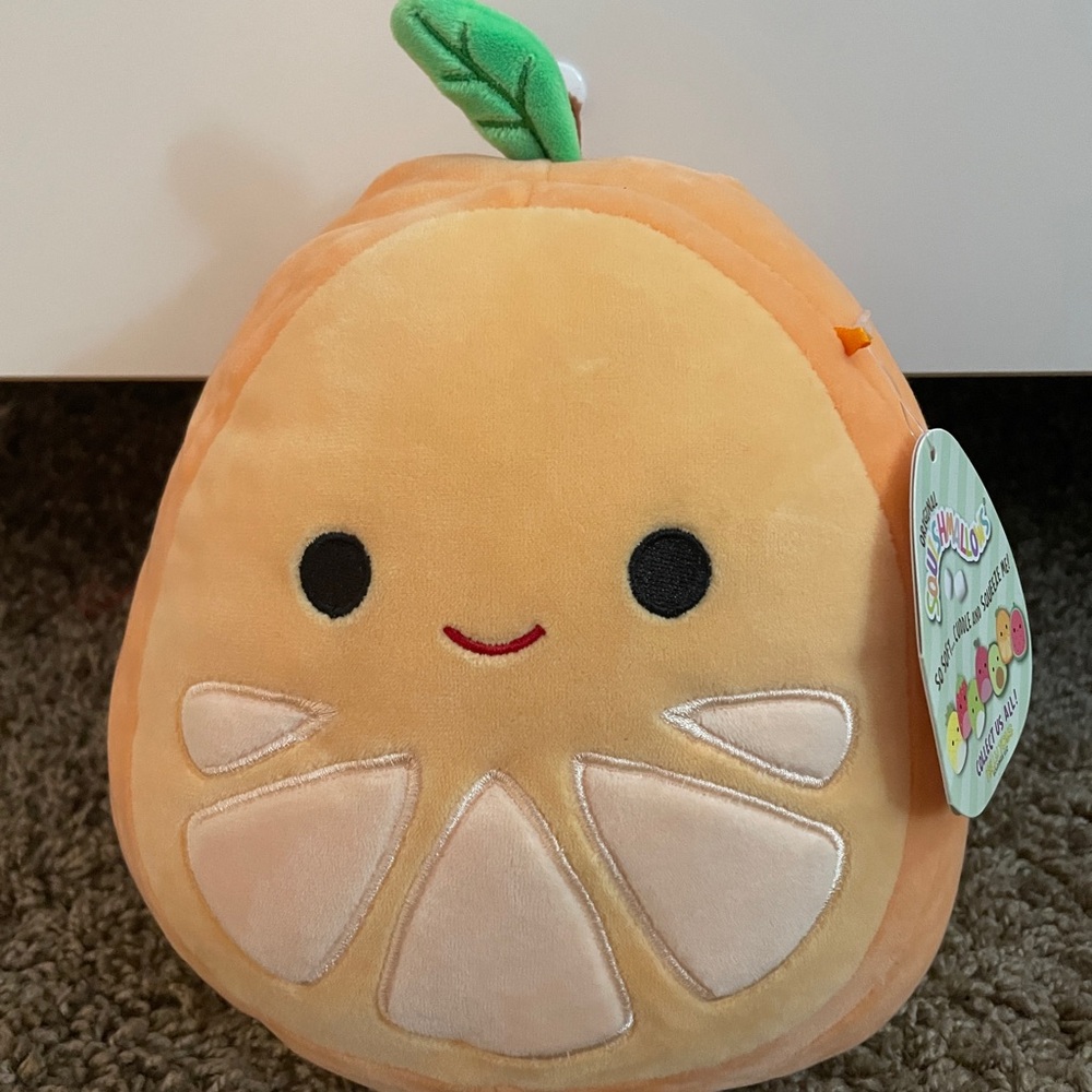 NWT/Brand new Orin the Orange peel 8” squishmallow